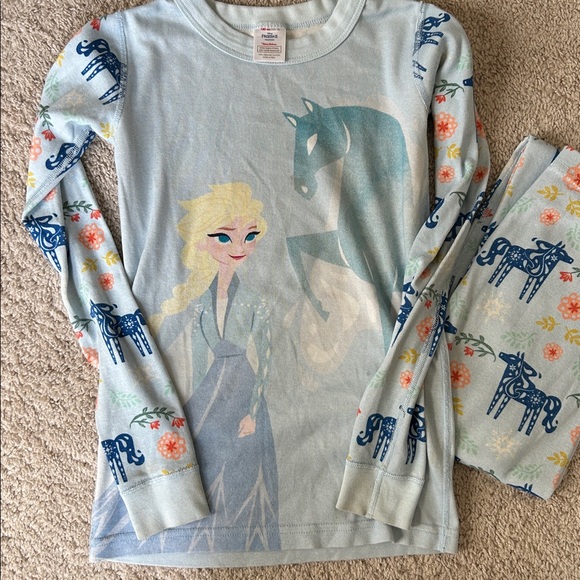 Hanna Andersson 140 10 Frozen 2 Long sleeve pajama set Organic cotton - Picture 4 of 4
